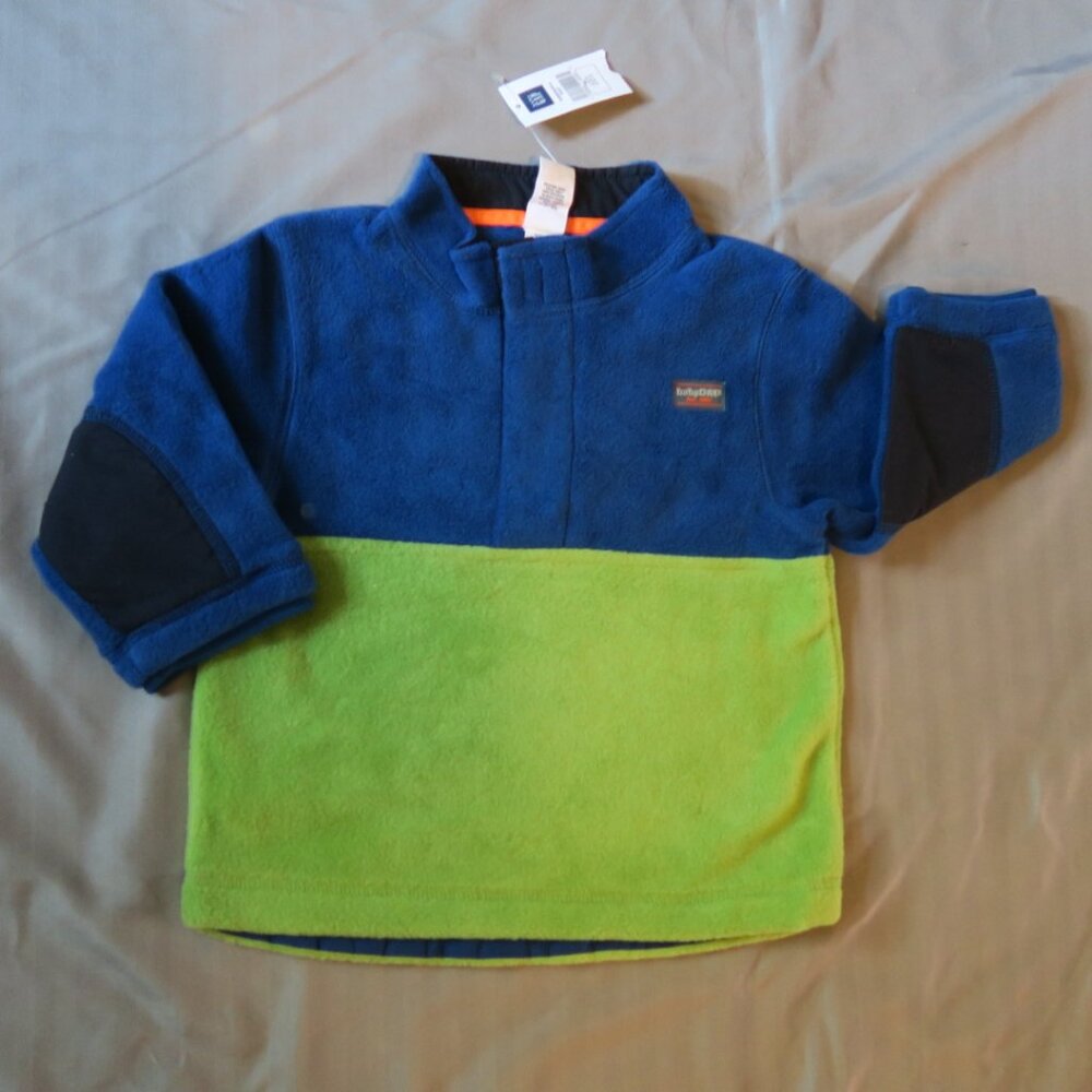 BabyGap Boys Blue & Green Fleece Pullover Size 3XL - 3 yrs NWT